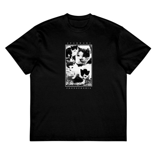 Phonophobia (Collage) - Oversized Tee (Black)