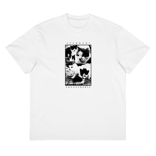 Phonophobia (Collage) - Oversized Tee (White)